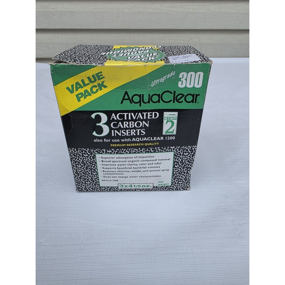 AquaClear 70 Activated Carbon Inserts, Aquarium Filter Replacement Media, 3-P...